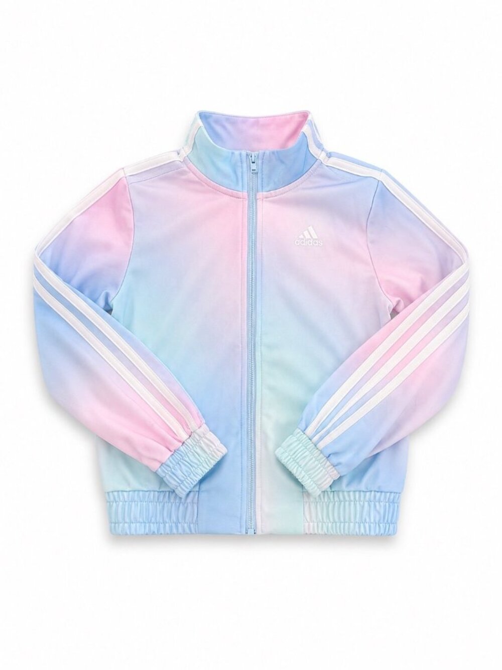 Adidas Girls Pastel Tie Dye Track Jacket M 10/12